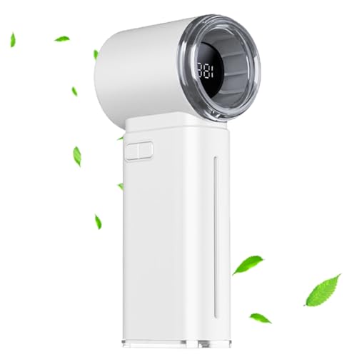 Sghtil Tragbarer Handheld -Turbo -Lüfter, Handheld -Turbo -Lüfter wiederaufladbar | Wiederaufladbare tragbare Handheld -Einstellbare Turbo Small Personal Fan,Kühlwerkzeug mit digitalem Display, von Sghtil