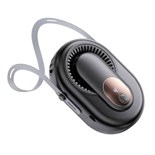 Sghtil Tragbarer Ventilator, gehängter Halsventilator | 5 Geschwindigkeiten kleine tragbare Fans - LED-Display, wiederaufladbares Kühlwerkzeug für Reisen für und Männer Sghtil Tragbarer Ventilator, gehängter Halsventilator | 5 Geschwindigkeiten kleine tragbare Fans - LED-Display, wiederaufladbares Kühlwerkzeug für Reisen für und Männer von Sghtil