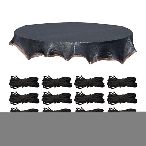 Sghtil Trampolin Sonnenschutz - Robuste Sonnenschutzabdeckungen - Wetterfestes Netzgewebe Mit Befestigungsseil Für Garten Terrasse Hinterhof Spielplatz von Sghtil