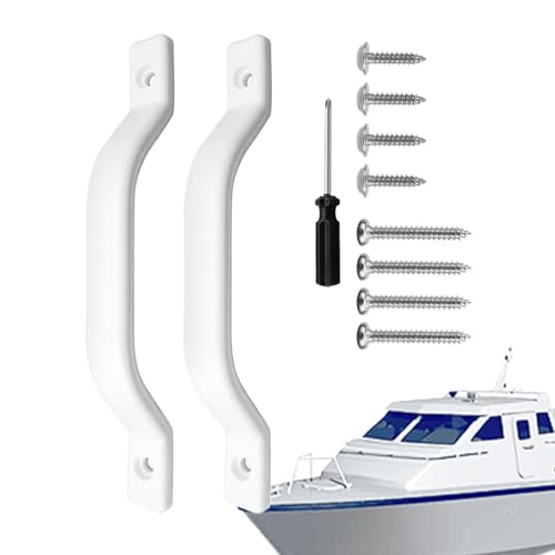 Sghtil Türgriff des Anhängers, Innengriff RV,Türgriff 'Seniorenauto 2x - White Step Rails Autokörperteile mit Montagehardware für Campingautos von Sghtil