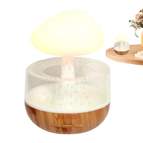 Sghtil Wassertropfen-Luftbefeuchter, Regentropfen-Luftbefeuchter | 400 ml Pilzbefeuchter für das Schlafzimmer mit einstellbaren LED-Lichtern | Desktop-Brunnen Diffusor von Sghtil