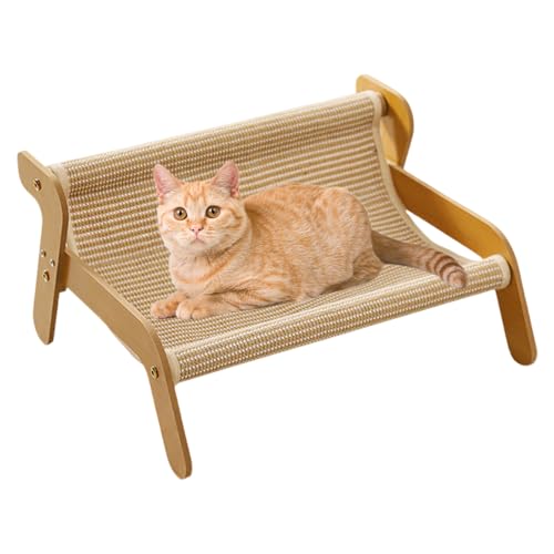 Sghtil für Katzen – Sofa zum Schärfen von Krallen, Kratzbrett aus Sisal und Holz, komfortabel, für Training, Ruhe, Haustiere, Indoor-Aktivitäten von Sghtil