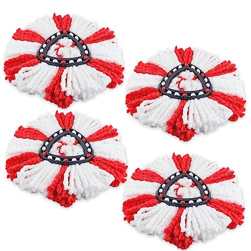 4 Mikrofaser Wischmop Ersatzkopf für Vileda Turbo Mop Wischmopp Ersatzbezug Kompatibel mit Vileda EasyWring Spin Mop und Clean Turbo BodenwischerMop 4 Mikrofaser Wischmop Ersatzkopf für Vileda Turbo Mop Wischmopp Ersatzbezug Kompatibel mit Vileda EasyWring Spin Mop und Clean Turbo BodenwischerMop von Sgizoku