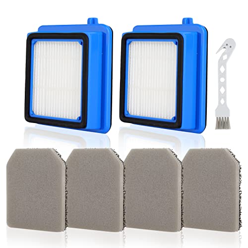 Filter für AEG QX7 QX6 QX8-2 Akku Staubsauger, Ersatzteile Filter Zubehör für AEG ASKW1 Filter mit 2 Stk Vormotorfilter,4 Stk Hygienefilter Waschbar, 1 Reinigungsbürste von Sgizoku