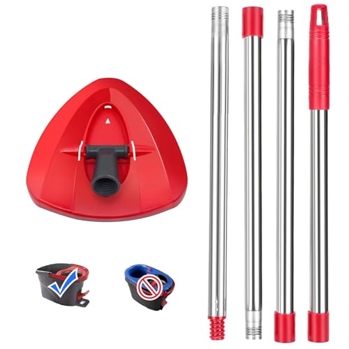 Red Spin Moppkopf Basis mit Wischmoppgriff für Vleda Turbo Spin 2-in-1-Tankmopp-Nachfüller, dreieckiger drehender Wischmoppkopf für Turbo Smart/EasyWring&Cleaning Mop – Turbo-Mopp-Zubehör Red Spin Moppkopf Basis mit Wischmoppgriff für Vleda Turbo Spin 2-in-1-Tankmopp-Nachfüller, dreieckiger drehender Wischmoppkopf für Turbo Smart/EasyWring&Cleaning Mop – Turbo-Mopp-Zubehör von Sgizoku