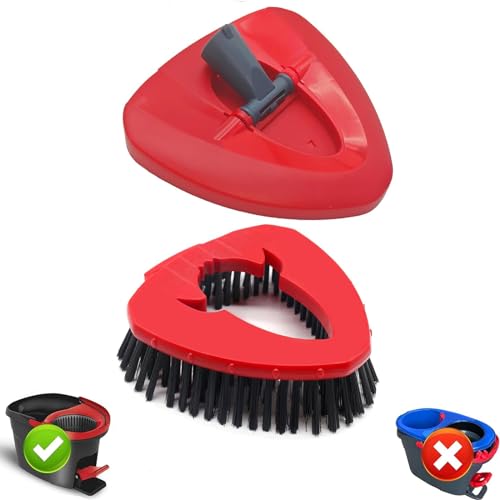 Roter Wischmopp-Basis mit Scheuerbürste, Moppkopf für Vi leda ALLe Turbo Mop 1 Tanksystem, Wischkopf Ersatz für Spin Turbo/Turbo Smart/EasyWring&Reinigung Roter Wischmopp-Basis mit Scheuerbürste, Moppkopf für Vi leda ALLe Turbo Mop 1 Tanksystem, Wischkopf Ersatz für Spin Turbo/Turbo Smart/EasyWring&Reinigung von Sgizoku