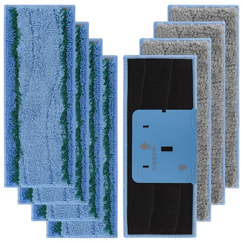 Sgizoku 8 Stück Waschbare Wischtücher für iRobot Braava M6 Serie,Wiederverwendbare Mop-Pads für i Robot Braava Jet M6134 (M6-Mixed 8pcs) von Sgizoku