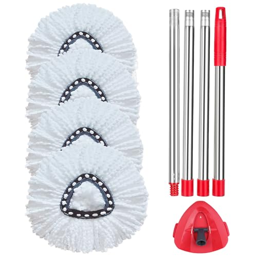 Sgizoku Wischmop Ersatz kompatibel mit Viledar Turbo 2in1 Spin Wischer und Bodenwischer,4 Mikrofaser Moppköpfe +1Stiel+1Bodenschrubber +1Moppbasis, Geeignet für alle Böden Sgizoku Wischmop Ersatz kompatibel mit Viledar Turbo 2in1 Spin Wischer und Bodenwischer,4 Mikrofaser Moppköpfe +1Stiel+1Bodenschrubber +1Moppbasis, Geeignet für alle Böden von Sgizoku