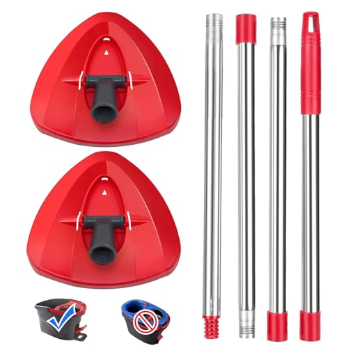 Wischmoppkopf mit 2 Drehungen und 1 Wischmoppgriff für Vileda Turbo Spin 2-in-1, 3-in-1 Wischmopp-Ersatz, dreieckiger Dreh-Mopp-Basis für Turbo Smart/EasyWring- und Reinigungsmopp-Zubehör Wischmoppkopf mit 2 Drehungen und 1 Wischmoppgriff für Vileda Turbo Spin 2-in-1, 3-in-1 Wischmopp-Ersatz, dreieckiger Dreh-Mopp-Basis für Turbo Smart/EasyWring- und Reinigungsmopp-Zubehör von Sgizoku