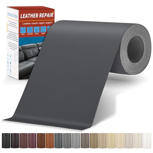 Sgooyir Leder Reparatur Set, 10x200cm Kunstleder Selbstklebend, Kunstleder Reparaturset Flicken Selbstklebend Patch für Autositze, Sofa, Jacken, couch, Möbel Dunkleres Grau Sgooyir Leder Reparatur Set, 10x200cm Kunstleder Selbstklebend, Kunstleder Reparaturset Flicken Selbstklebend Patch für Autositze, Sofa, Jacken, couch, Möbel Dunkleres Grau von Sgooyir