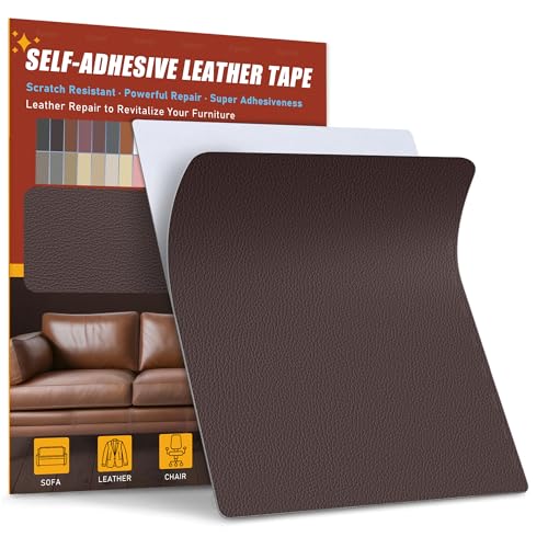 Sgooyir Leder Reparatur Set, 21x28cm Kunstleder Selbstklebend, Kunstleder Reparaturset Flicken Selbstklebend Patch für Autositze, Sofa, Jacken, couch, Möbel Dunkelbraun Sgooyir Leder Reparatur Set, 21x28cm Kunstleder Selbstklebend, Kunstleder Reparaturset Flicken Selbstklebend Patch für Autositze, Sofa, Jacken, couch, Möbel Dunkelbraun von Sgooyir