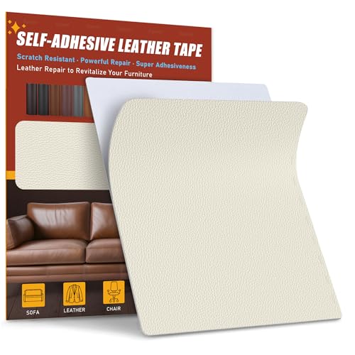Sgooyir Leder Reparatur Set, 21x28cm Kunstleder Selbstklebend, Kunstleder Reparaturset Flicken Selbstklebend Patch für Autositze, Sofa, Jacken, couch, Möbel Milchweiß Sgooyir Leder Reparatur Set, 21x28cm Kunstleder Selbstklebend, Kunstleder Reparaturset Flicken Selbstklebend Patch für Autositze, Sofa, Jacken, couch, Möbel Milchweiß von Sgooyir