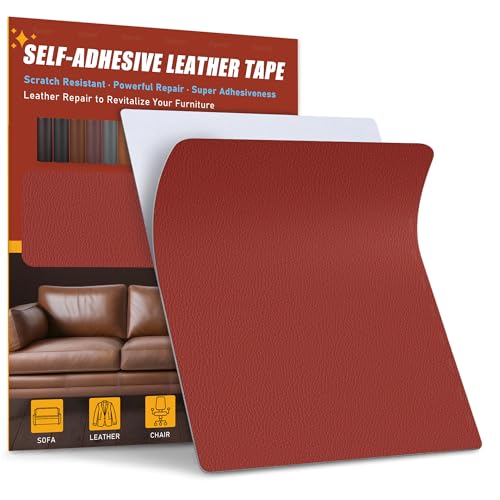 Sgooyir Leder Reparatur Set, 21x28cm Kunstleder Selbstklebend, Kunstleder Reparaturset Flicken Selbstklebend Patch für Autositze, Sofa, Jacken, couch, Möbel Rot Sgooyir Leder Reparatur Set, 21x28cm Kunstleder Selbstklebend, Kunstleder Reparaturset Flicken Selbstklebend Patch für Autositze, Sofa, Jacken, couch, Möbel Rot von Sgooyir