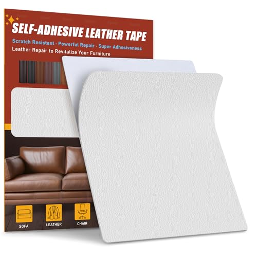 Sgooyir Leder Reparatur Set, 21x28cm Kunstleder Selbstklebend, Kunstleder Reparaturset Flicken Selbstklebend Patch für Autositze, Sofa, Jacken, couch, Möbel Weiß Sgooyir Leder Reparatur Set, 21x28cm Kunstleder Selbstklebend, Kunstleder Reparaturset Flicken Selbstklebend Patch für Autositze, Sofa, Jacken, couch, Möbel Weiß von Sgooyir