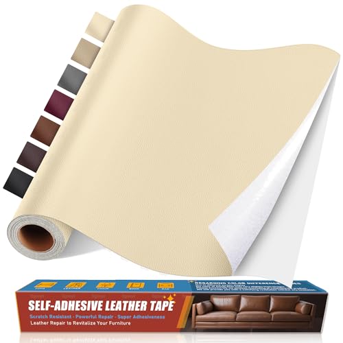 Sgooyir Leder Reparatur Set, 40x100cm Kunstleder Selbstklebend, Kunstleder Reparaturset Flicken Selbstklebend Patch für Autositze, Sofa, Jacken, couch, Möbel Hellgelblich Sgooyir Leder Reparatur Set, 40x100cm Kunstleder Selbstklebend, Kunstleder Reparaturset Flicken Selbstklebend Patch für Autositze, Sofa, Jacken, couch, Möbel Hellgelblich von Sgooyir