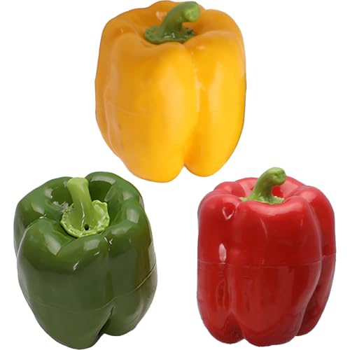 Sgqtqybk 3pcs Hundekauenspielzeug, süße pfefferförmige, quietschende Hundesspielzeug 4x3.5 BITISTENTE Langeweile Relief Plastik Interaktiv zum Training und Reinigen der Zähne interaktiv von Sgqtqybk
