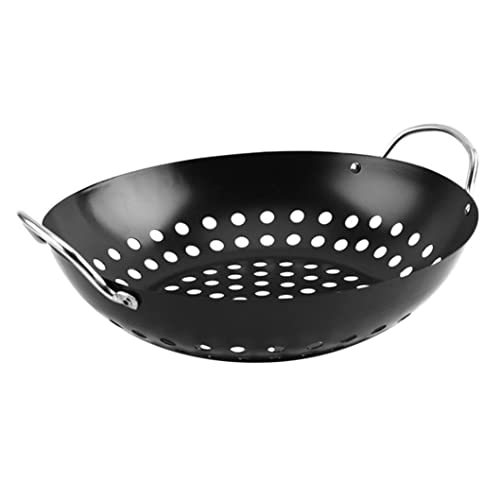 Sgqtqybk Grillkorb Nicht-Stick BBQ Pan Barbeque Round Tablettplatte mit Löchern Griffe schwarzer Grillkorb Sgqtqybk Grillkorb Nicht-Stick BBQ Pan Barbeque Round Tablettplatte mit Löchern Griffe schwarzer Grillkorb von Sgqtqybk