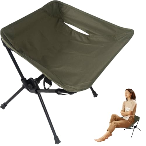 Sgqtqybk Klappende Campingstühle Hochleistungs Ultraleicher tragbarer Leichter Campinghocker für Picknick -Fischerei -Wanderreisen im Freien, Armeegrün -Folding -Stuhl von Sgqtqybk