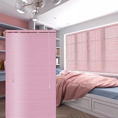 Sh000ad Aluminium-Jalousien –Metall,Rosa Verdunkelungs Fenster Tür- Rollo Faltrollo Sonnenschutz Jalousette,Wasserdicht Isolierte Raumverdunkelungsjalousien,mit Zubehör,Breite x Höhe (120x120cm) von Sh000ad