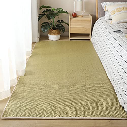 Sh000ad Bambus Teppiche Matten,Cooler Bequemer Rattangewebter Teppich,Wohnzimmer Schlafzimmer Homestay Couchtisch Verschleißfest rutschfeste Bambusmatte,Naturmaterialien,Anpassbare (100x120cm,B) von Sh000ad