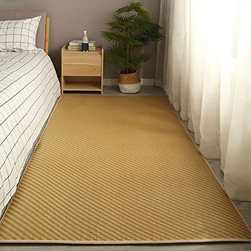 Sh000ad Bambus Teppiche Matten,Cooler Bequemer Rattangewebter Teppich,Wohnzimmer Schlafzimmer Homestay Couchtisch Verschleißfest rutschfeste Bambusmatte,Naturmaterialien,Anpassbare (80x300cm,F) von Sh000ad