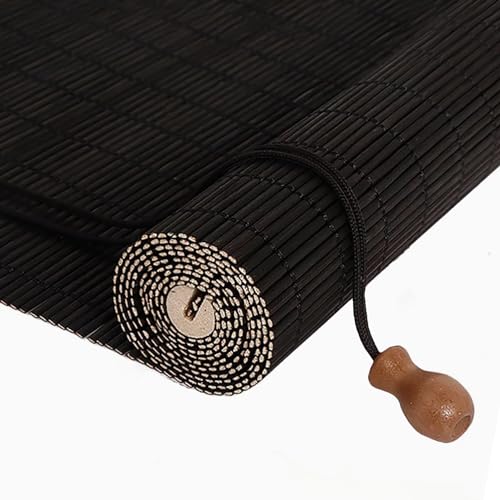 Sh000ad Natürliche Bambus-Rollo Raffrollo,Schwarze Bambusrollo,Fenster Rollo aus Bambus Für Innen,Lichtdurchlässig,Nicht Transparent,Sichtschutz Jalousie Für Fenster/Tür,Breite x Höhe (90cm x 130cm) Sh000ad Natürliche Bambus-Rollo Raffrollo,Schwarze Bambusrollo,Fenster Rollo aus Bambus Für Innen,Lichtdurchlässig,Nicht Transparent,Sichtschutz Jalousie Für Fenster/Tür,Breite x Höhe (90cm x 130cm) von Sh000ad