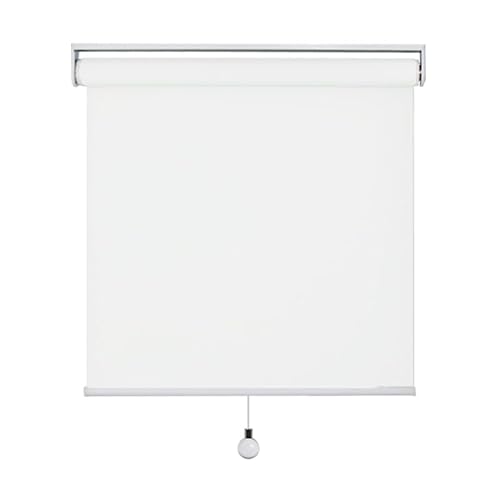 Sh000ad Springrollo Verdunkelungsrollo Thermo Blickdicht Stoff Rollo,Wandmontage,Deckenmontage,Sonnenschutz Sichtschutz Schnapprollo für Fenster,Weiß,Anpassbar,Breite x Höhe (80cm x 120cm) von Sh000ad