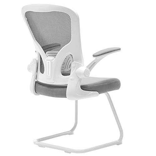 Bürostühle Bürostuhl Home Student Schreibtischstuhl Handlauf und Lordosenstütze Atmungsaktive Netzrückenlehne Gepolsterter Sitz Stahlbasis Lagergewicht 130kg(Grey) von ShAzanz