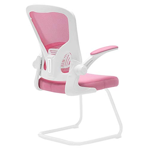 Bürostühle Bürostuhl Home Student Schreibtischstuhl Handlauf und Lordosenstütze Atmungsaktive Netzrückenlehne Gepolsterter Sitz Stahlbasis Lagergewicht 130kg(Pink) von ShAzanz