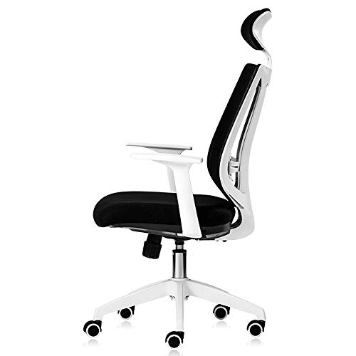 Bürostühle Bürostuhl ergonomischer Schreibtischstuhl Moderne Einfachheit Multifunktionsstuhl Verstellbare Kopfstütze Kippsperre Bequem und atmungsaktiv Handlauf anheben Tragfähigkeit 300kg Schwarz-Wei von ShAzanz
