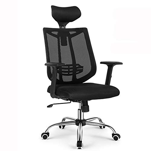 Bürostühle Bürostuhl ergonomischer Schreibtischstuhl Moderne Einfachheit Multifunktionsstuhl Verstellbare Kopfstütze Kippsperre Bequem und atmungsaktiv Handlauf anheben Tragfähigkeit 300kg Schwarz-Wei von ShAzanz