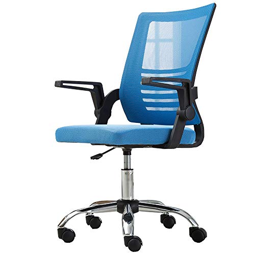 Bürostühle Ergonomischer Schreibtischstuhl höhenverstellbarer Drehstuhl Drehbarer Handlauf Gepolsterter Sitz Netz Bürostuhl Ergonomisch bis 120kg/260LB Belastbar(Blue) von ShAzanz