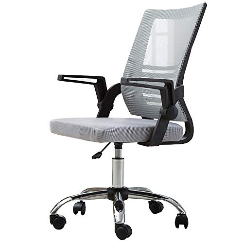 Bürostühle Ergonomischer Schreibtischstuhl höhenverstellbarer Drehstuhl Drehbarer Handlauf Gepolsterter Sitz Netz Bürostuhl Ergonomisch bis 120kg/260LB Belastbar(Grey) von ShAzanz