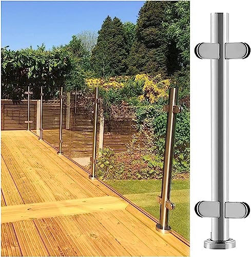 Handläufe, Treppengeländer für Innentreppe, Außenzaun, Balkonschutz, Poolzaun für Balkone, Flure (Eckpfosten, Höhe 115 cm) von ShAzanz