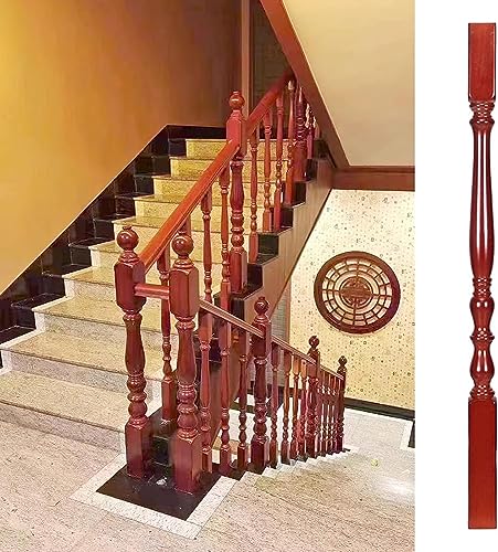 Handläufe, Treppenspindel, 95 cm, Holztreppe, Geländer, Spindel für Veranda, Dachboden, Geländersystem, 1/4/5/10/15/20/25/30/35/40/45/50 Stück für Balkone, Flure (25 Stück, 4,8 x 4,8 x 95 cm) von ShAzanz