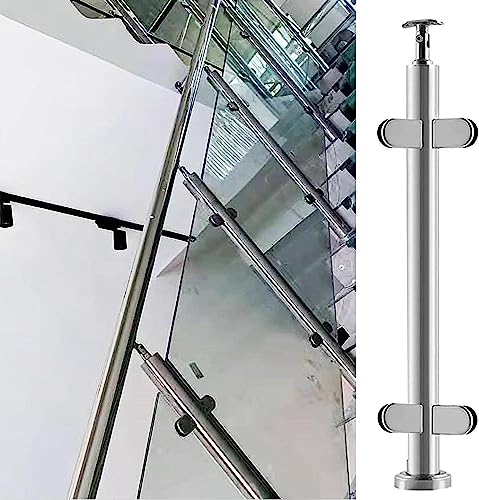 Handläufe, Treppenspindel, Glasgeländer, Klemmpfosten, Stützsystem für Villen, Zaun/Schwimmbad für Balkone, Flure (Eckpfosten, Höhe 110 cm) von ShAzanz
