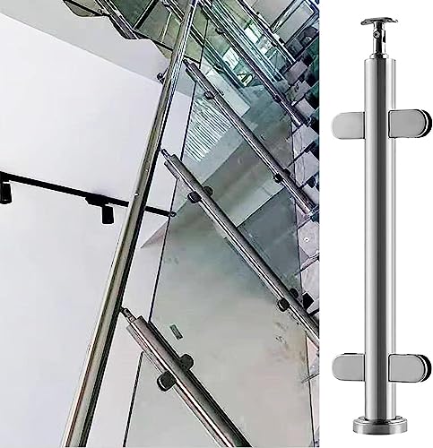 Handläufe, Treppenspindel, Glasgeländer, Klemmpfosten, Stützsystem für Villen, Zaun/Schwimmbad für Balkone, Flure (mittlerer Pfosten, Höhe 145 cm) von ShAzanz