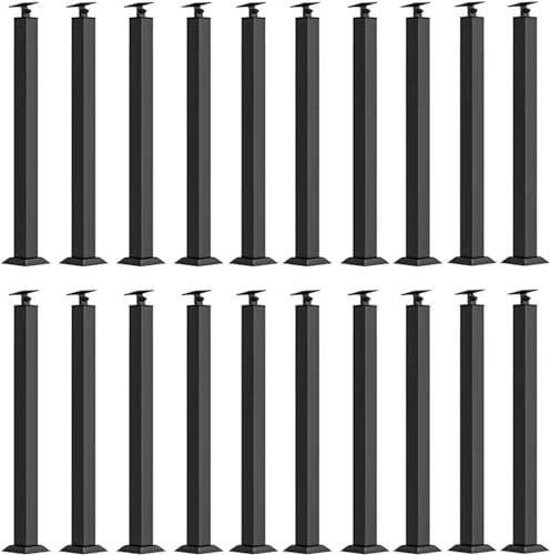 Handläufe, Treppenspindel, quadratische Metall-Treppen-Eisen-Baluster, 270 verstellbare Metallgeländerspindeln für Veranda, Außentreppen für Balkone, Flure (20 Stück, 85 cm) von ShAzanz