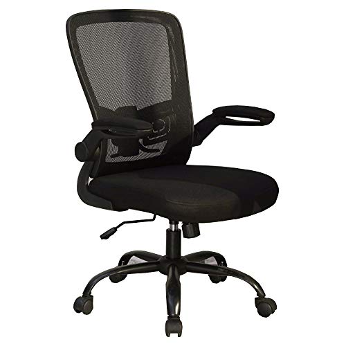 ShAzanz Bürostühle Bürostuhl Drehstuhl Erhöhender Dreh Drehbarer Handlauf Aktivitäten Lordosenstütze Atmungsaktives Mesh Lagergewicht 200kg 2 Farben(Black) von ShAzanz
