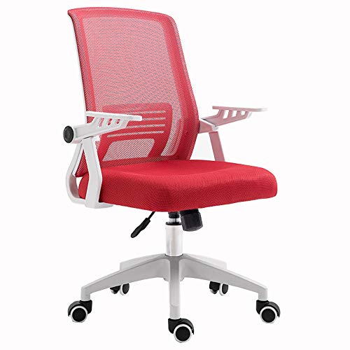 ShAzanz Bürostühle Bürostuhl Drehstuhl Verstellbare Höhe Atmungsaktives Mesh Drehbarer Handlauf Computerstuhl Lagergewicht 150kg Mehrfarben optional(Red) von ShAzanz