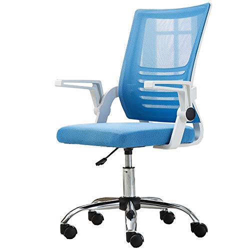 ShAzanz Bürostühle Bürostuhl Ergonomische Rückenlehne Höhenverstellung Drehstuhl Computerstuhl Chefsessel Drehbarer Handlauf Atmungsaktives Mesh bis 120kg/260LB Belastbar(Blue) von ShAzanz
