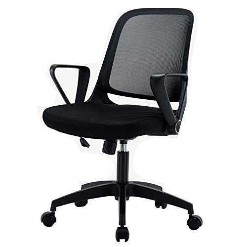 ShAzanz Bürostühle Bürostuhl Haushalt Ergonomischer Stuhl Drehbarer Handlauf Kleiner Raum gewidmet Atmungsaktives Mesh Drehstuhl Lagergewicht 200kg Mehrfarben optional(Black) von ShAzanz