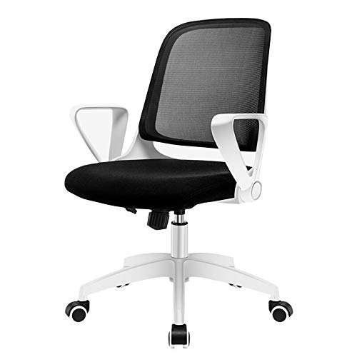 ShAzanz Bürostühle Bürostuhl Haushalt Ergonomischer Stuhl Drehbarer Handlauf Kleiner Raum gewidmet Atmungsaktives Mesh Drehstuhl Lagergewicht 200kg Mehrfarben optional(White) von ShAzanz
