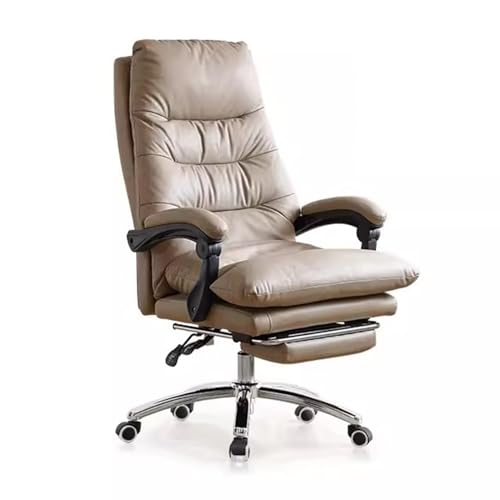 ShAzanz Bürostühle Bürostuhl mit Fußstütze, großer und großer Executive Lederstuhl Ergonomischer Home Office Schreibtisch Reclining High Back Rolling Stuhl mit verstellbarem Kippschloss(Color 4) von ShAzanz