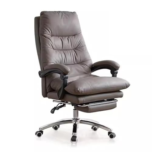 ShAzanz Bürostühle Bürostuhl mit Fußstütze, großer und großer Executive Lederstuhl Ergonomischer Home Office Schreibtisch Reclining High Back Rolling Stuhl mit verstellbarem Kippschloss(Color 3) von ShAzanz