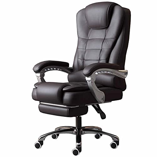 ShAzanz Bürostühle Design Bürostuhl 155 ° verstellbares Design Heimbüro-Computerstuhl, PU Schreibtischstuhl mit ausgestrecktem Beinhocker, Lagergewicht 150kg(Brown) von ShAzanz