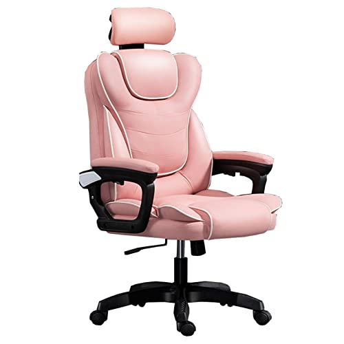 ShAzanz Bürostühle Drehstuhl Computerstuhl Ergonomischer hoher Rücken Verstellbarer Schreibtischstuhl 360° drehbar für Erwachsene(Pink) von ShAzanz