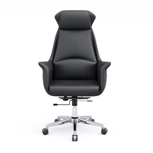 ShAzanz Bürostühle Ergonomischer Bürostuhl, verstellbare Höhe 360° Drehbare Rolling Executive Computer Task Stühle mit Kopfstütze und gepolsterte Armlehnen, PU-Leder(Color 4) von ShAzanz