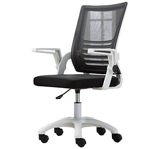 ShAzanz Bürostühle Ergonomischer Bürostuhl Drehstuhl Computerstuhl Chefsessel Höhenverstellung Drehbarer Handlauf bis 120kg/260LB Belastbar(Black) von ShAzanz