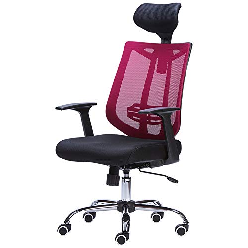 ShAzanz Bürostühle Hoch Rücken Ergonomische Schreibtischstuhl Heimstudienbürostuhl Atmungsaktives Mesh Verstellbare Kopfstütze Lounge-Sessel Lagergewicht 150kg Mehrfarben optional(Red) von ShAzanz